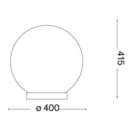 Ideal Lux - Tafellamp CARTA 1xE27/25W/230V diameter 40 cm wit