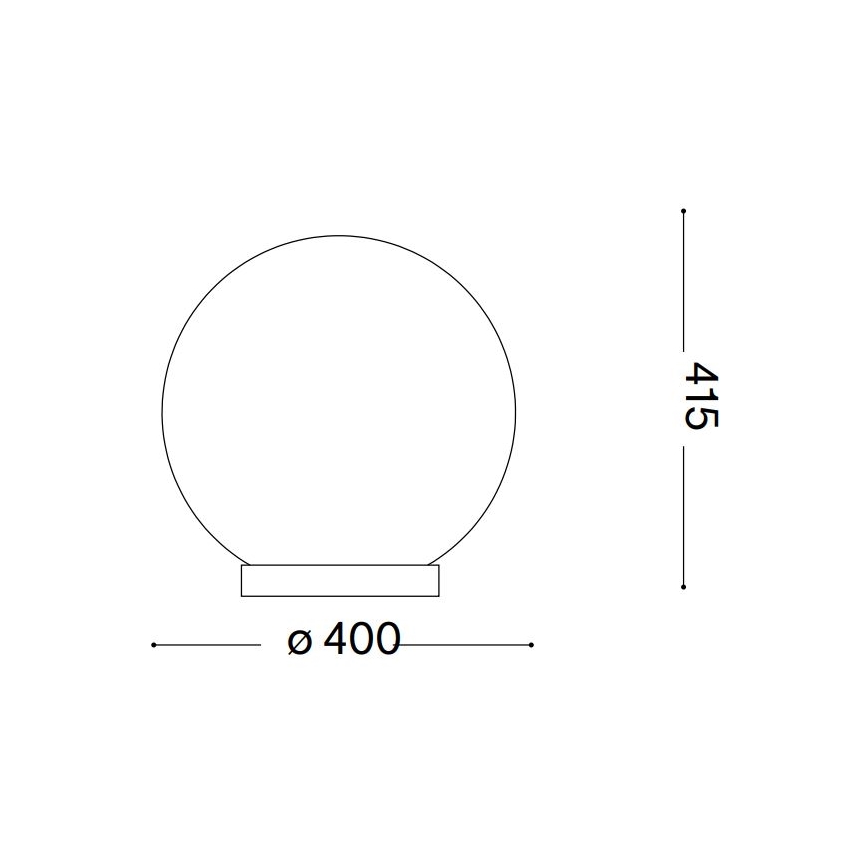 Ideal Lux - Tafellamp CARTA 1xE27/25W/230V diameter 40 cm wit