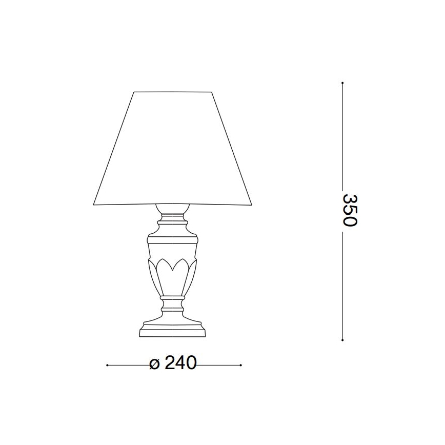 Ideal Lux - Tafellamp FIRENZE 1xE14/40W/230V wit/goud
