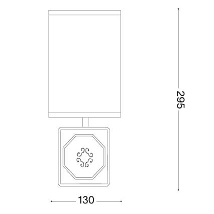 Ideal Lux - Tafellamp KALI 1xE14/40W/230V wit/grijs