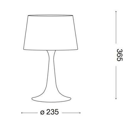 Ideal Lux - Tafellamp LONDON 1xE27/60W/230V hoogglans chroom
