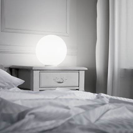 Ideal Lux - Tafellamp MAPA 1xE27/42W/230V Ø 30 cm wit