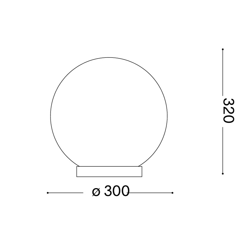 Ideal Lux - Tafellamp MAPA 1xE27/42W/230V Ø 30 cm wit