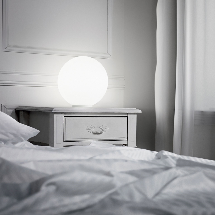 Ideal Lux - Tafellamp MAPA 1xE27/42W/230V Ø 40 cm wit