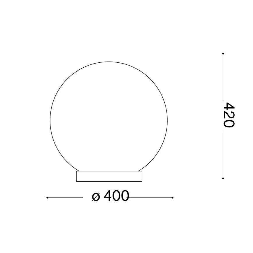 Ideal Lux - Tafellamp MAPA 1xE27/42W/230V Ø 40 cm wit