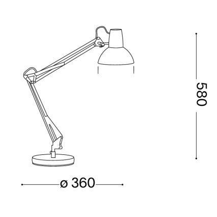 Ideal Lux - Tafellamp WALLY 1xE27/42W/230V zwart/koperen