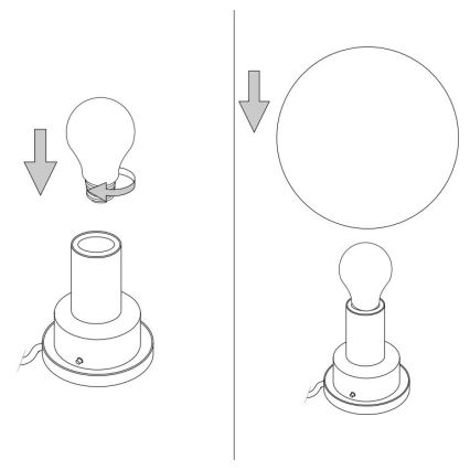 Ideal Lux - Universeel vervangingsglas MAPA E27 Ø 20 cm wit