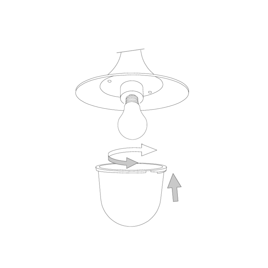 Ideal Lux - Vervangende kap voor lamp CIMA E27 Ø 15 cm helder