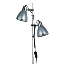 Ideal Lux - Vloerlamp 2xE27/60W/230V zilver