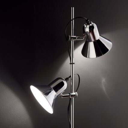 Ideal Lux - Vloerlamp POLLY 2xE27/60W/230V glanzend chroom