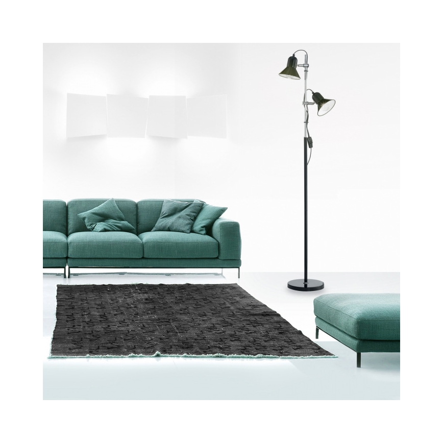 Ideal Lux - Vloerlamp POLLY 2xE27/60W/230V zwart
