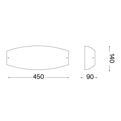 Ideal Lux - Wandlamp ALI 2xE27/60W/230V wit