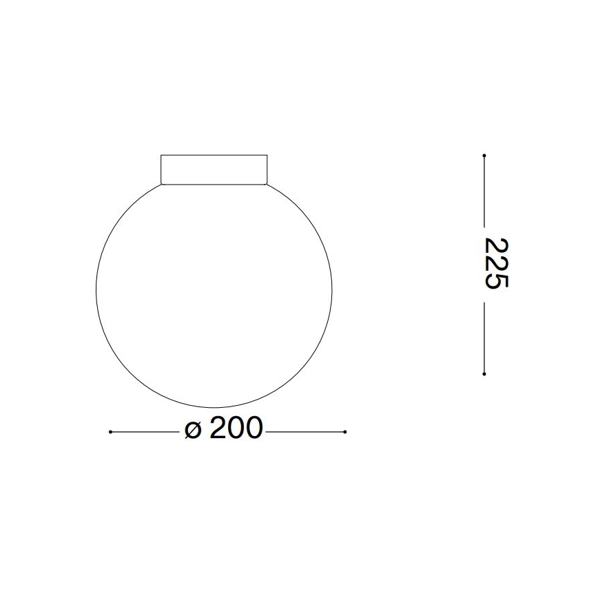 Ideal Lux - Wandlamp CARTA 1xE27/25W/230V diameter 20 cm wit