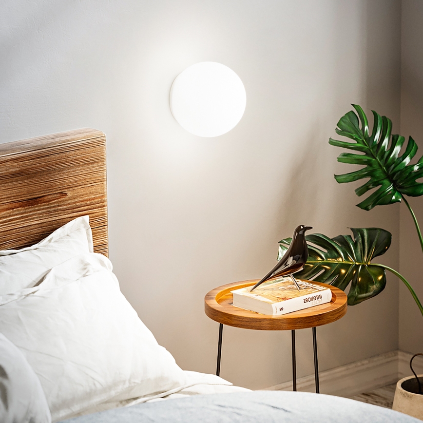 Ideal Lux - Wandlamp MAPA 1xE27/42W/230V Ø 20 cm wit