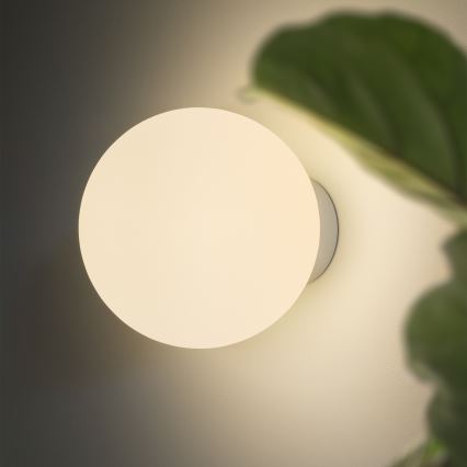 Ideal Lux - Wandlamp MAPA 1xE27/42W/230V Ø 20 cm wit