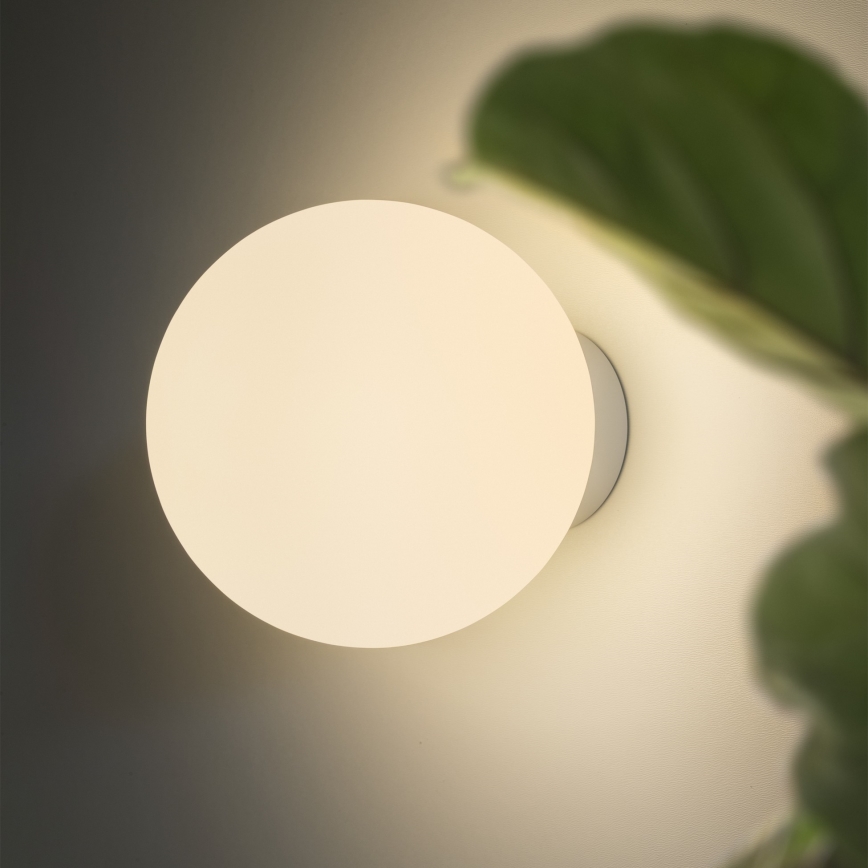 Ideal Lux - Wandlamp MAPA 1xE27/42W/230V Ø 20 cm wit