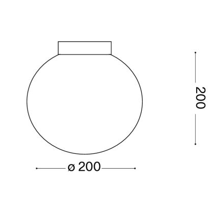 Ideal Lux - Wandlamp MAPA 1xE27/42W/230V Ø 20 cm wit