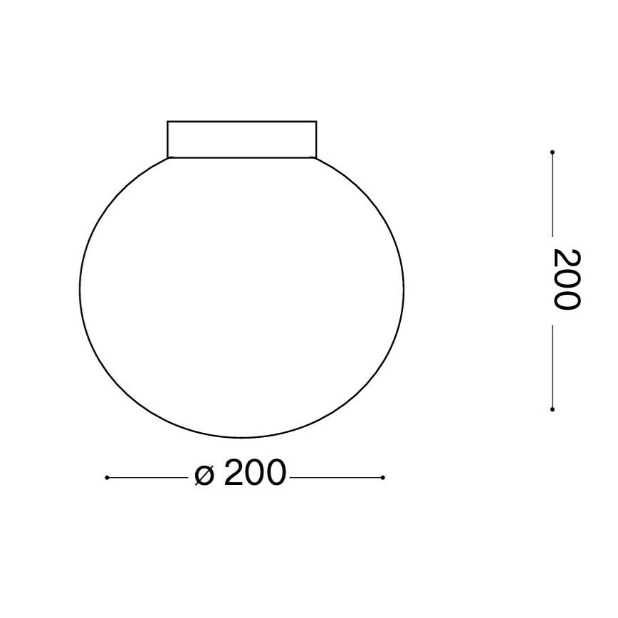 Ideal Lux - Wandlamp MAPA 1xE27/42W/230V Ø 20 cm wit
