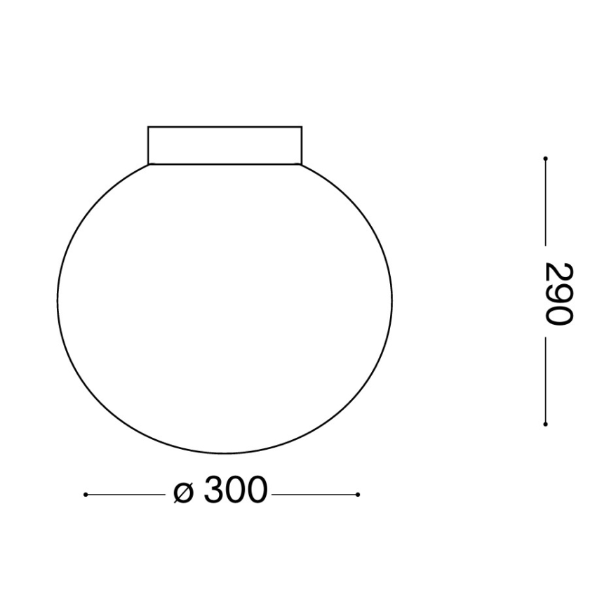 Ideal Lux - Wandlamp MAPA 1xE27/42W/230V Ø 30 cm wit