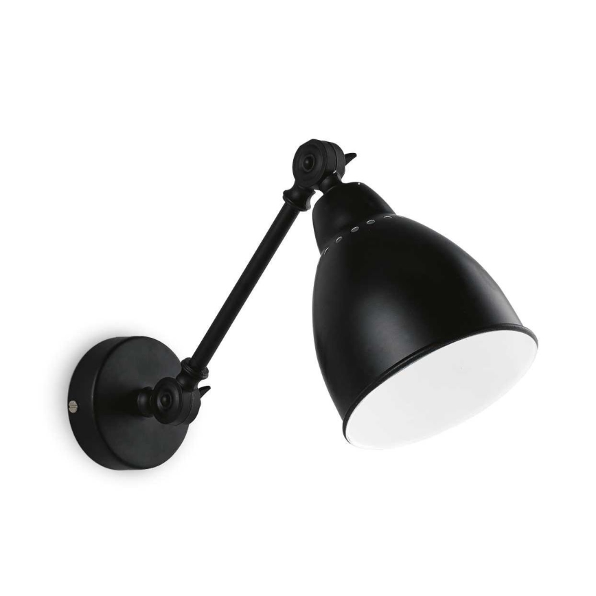 Ideal Lux - Wandlamp NEWTON 1xE27/42W/230V zwart