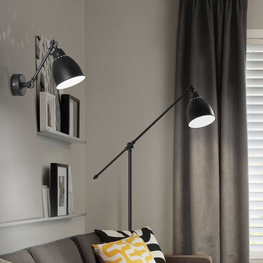 Ideal Lux - Wandlamp NEWTON 1xE27/42W/230V zwart