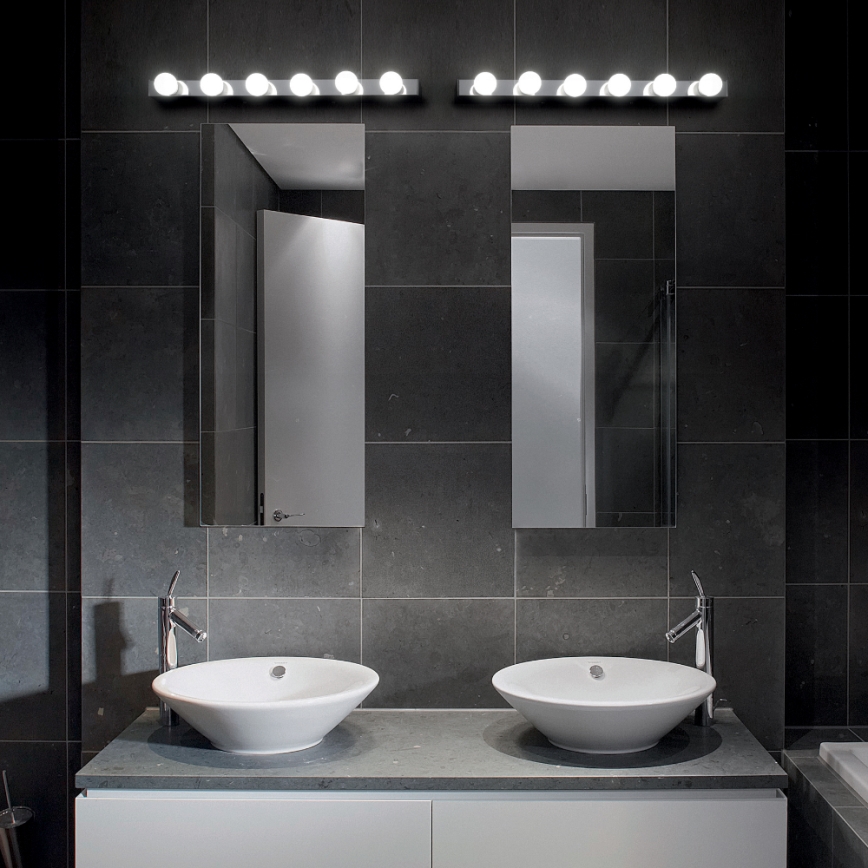 Ideal Lux - Wandlamp PRIVE 8xE14/40W/230V glanzend chroom