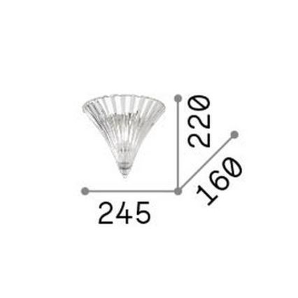 Ideal Lux - Wandlamp SANTA 1xE14/40W/230V goudkleurig