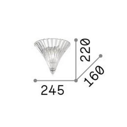 Ideal Lux - Wandlamp SANTA 1xE14/40W/230V helder