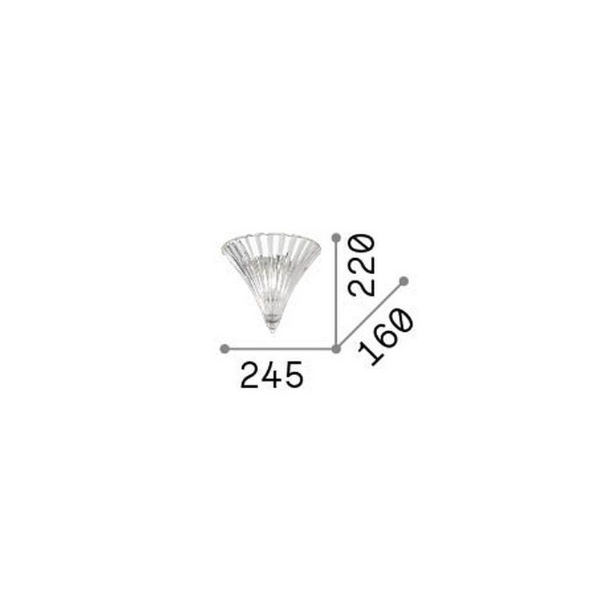 Ideal Lux - Wandlamp SANTA 1xE14/40W/230V helder