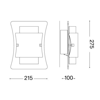 Ideal Lux - Wandlamp TRIPLO 1xE27/60W/230V helder