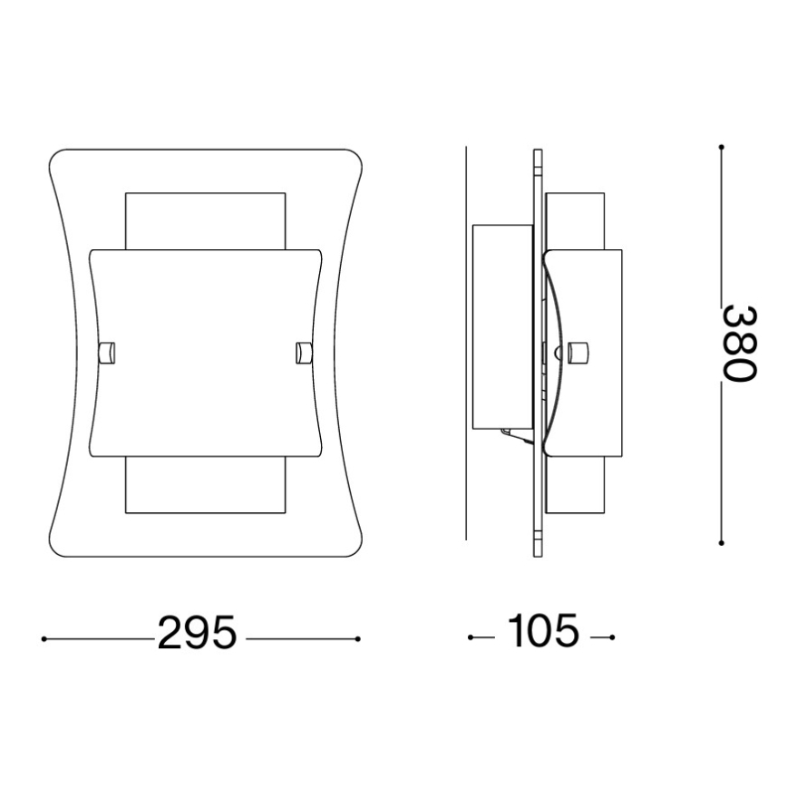 Ideal Lux - Wandlamp TRIPLO 2xE27/60W/230V helder