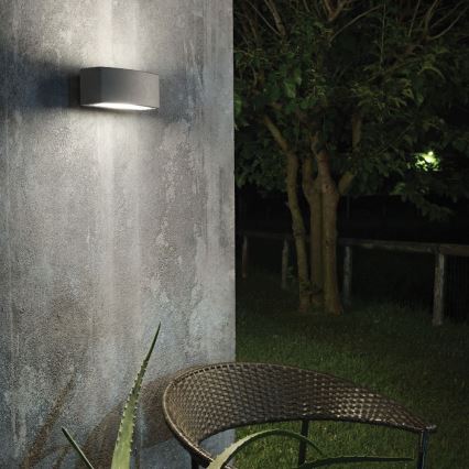 Ideal Lux - Wandlamp voor buiten ANDROMEDA 1xE27/60W/230V IP55 antraciet
