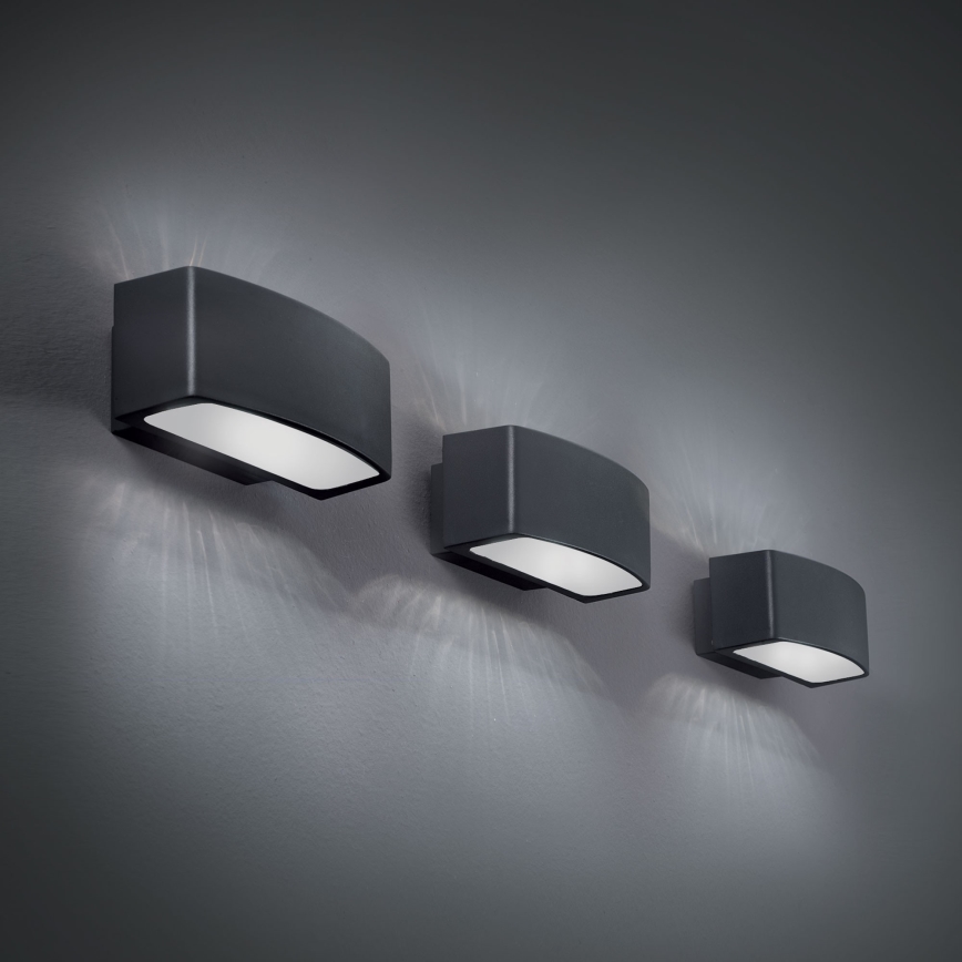Ideal Lux - Wandlamp voor buiten ANDROMEDA 1xE27/60W/230V IP55 antraciet