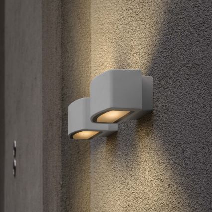 Ideal Lux - Wandlamp voor buiten ANDROMEDA 1xE27/60W/230V IP55 grijs
