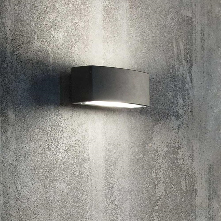Ideal Lux - Wandlamp voor buiten ANDROMEDA 1xE27/60W/230V IP55 zwart