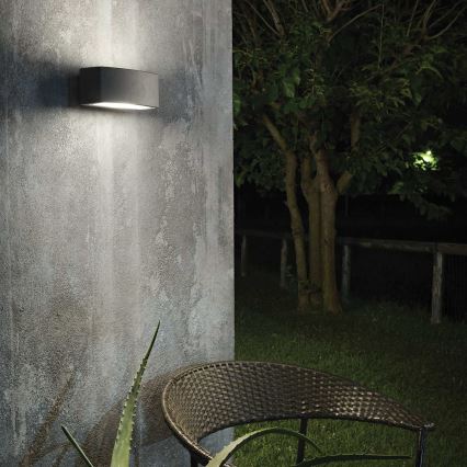 Ideal Lux - Wandlamp voor buiten ANDROMEDA 1xE27/60W/230V IP55 zwart