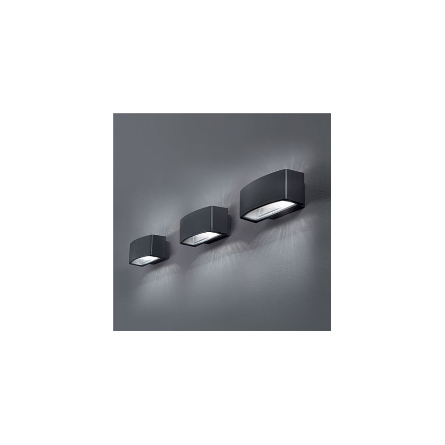 Ideal Lux - Wandlamp voor buiten ANDROMEDA 2xE27/60W/230V IP55 antraciet