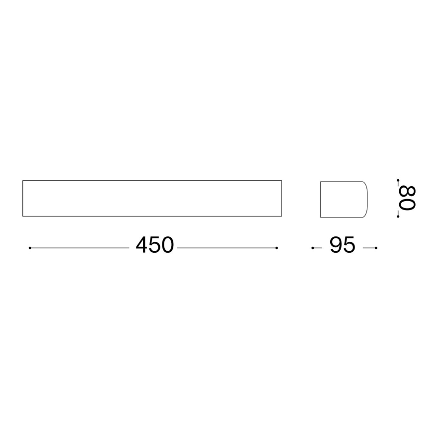 Ideal Lux - Wandlamp voor buiten ANDROMEDA 2xE27/60W/230V IP55 grijs