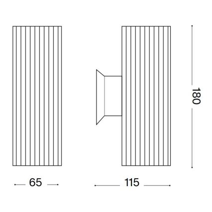 Ideal Lux - Wandlamp voor buiten BASE 2xGU10/28W/230V IP44 wit