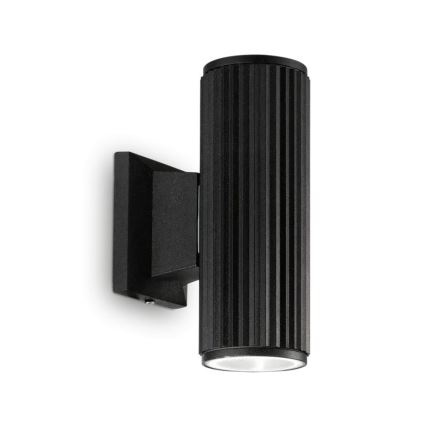 Ideal Lux - Wandlamp voor buiten BASE 2xGU10/28W/230V IP44 zwart