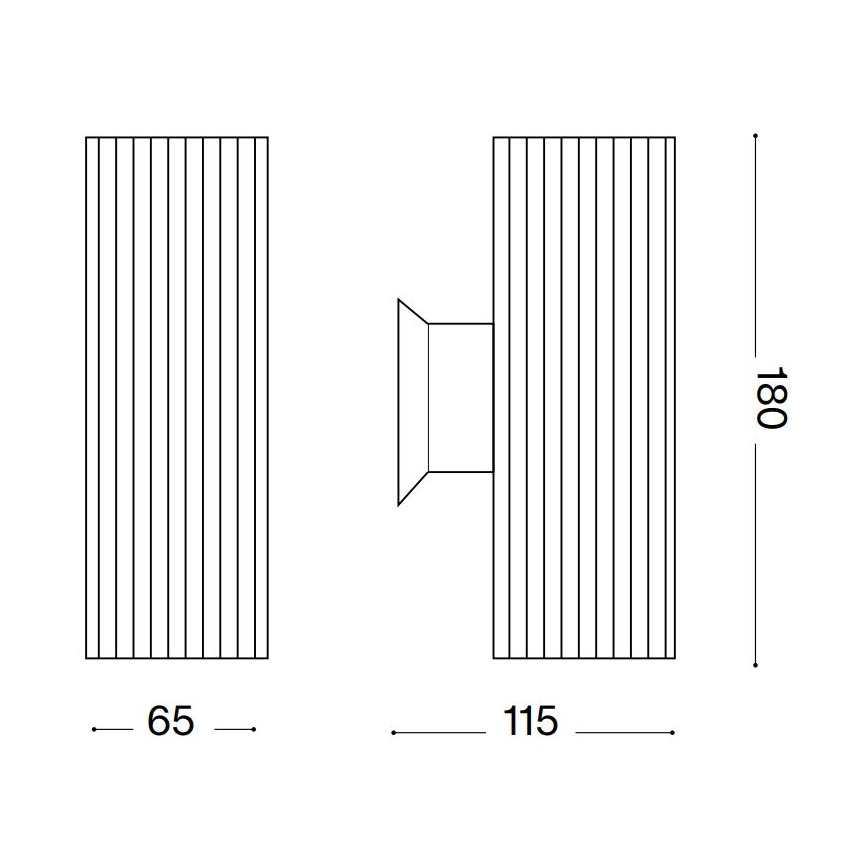 Ideal Lux - Wandlamp voor buiten BASE 2xGU10/28W/230V IP44 zwart
