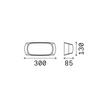Ideal Lux - Wandlamp voor buiten FELIX 1xE27/23W/230V IP66 wit