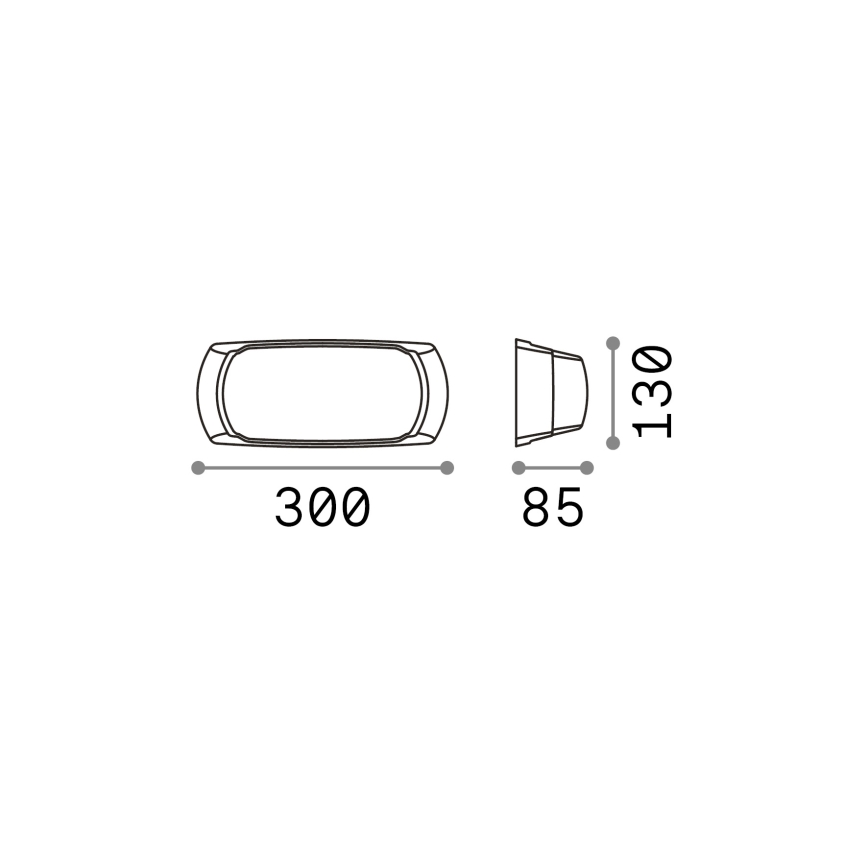 Ideal Lux - Wandlamp voor buiten FELIX 1xE27/23W/230V IP66 wit