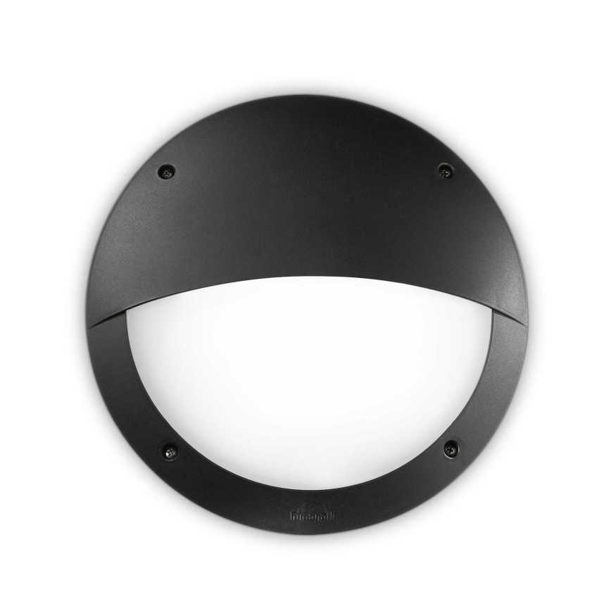 Ideal Lux - Wandlamp voor buiten LUCIA 1xE27/23W/230V IP66 zwart