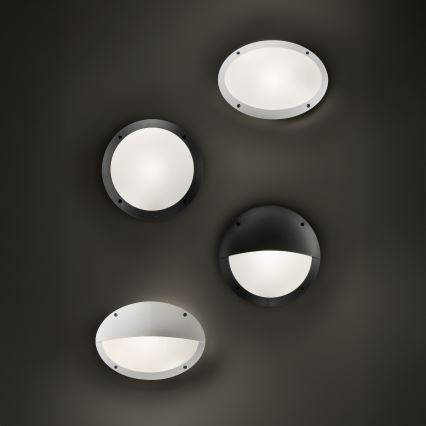 Ideal Lux - Wandlamp voor buiten LUCIA 1xE27/23W/230V IP66 zwart