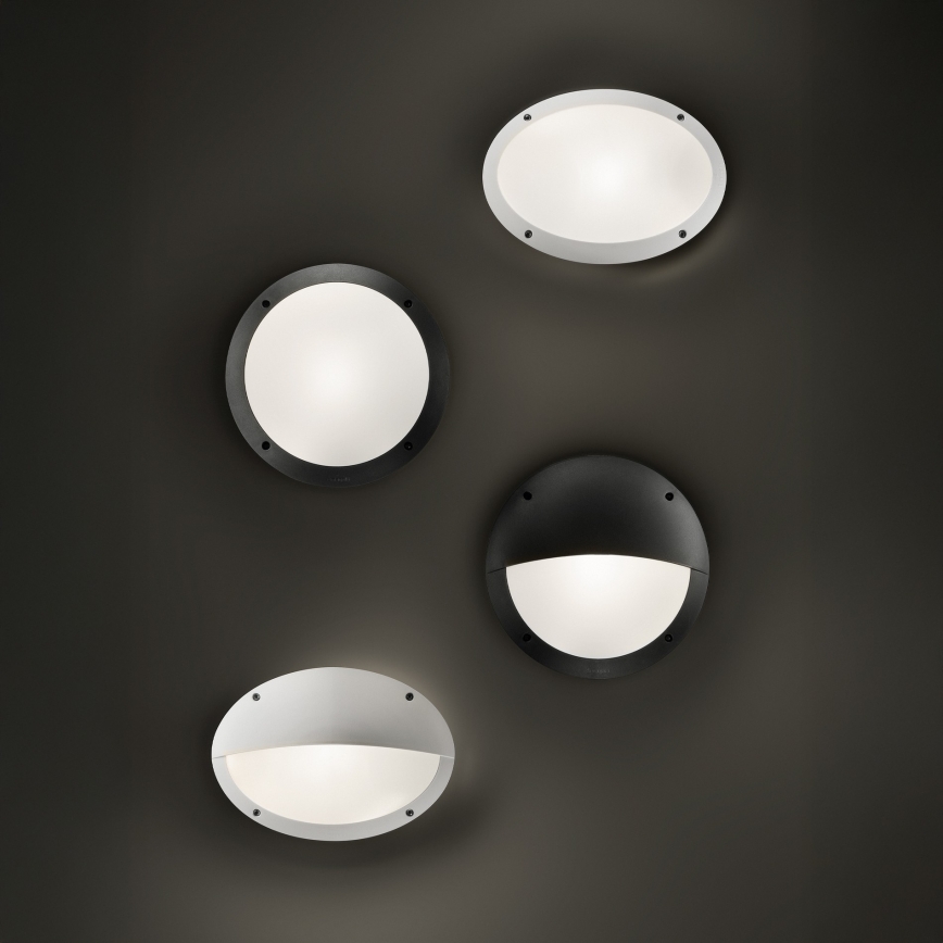 Ideal Lux - Wandlamp voor buiten LUCIA 1xE27/23W/230V IP66 zwart