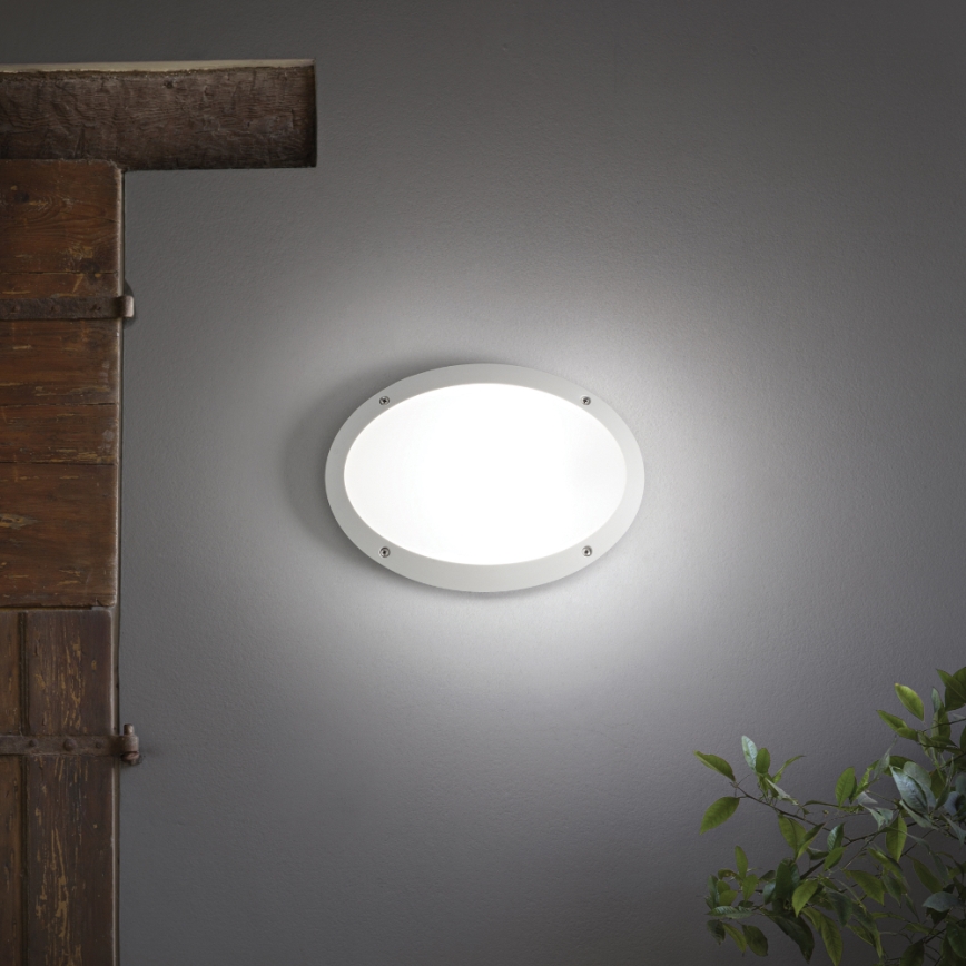 Ideal Lux - Wandlamp voor buiten MADDI 1xE27/23W/230V IP66 wit