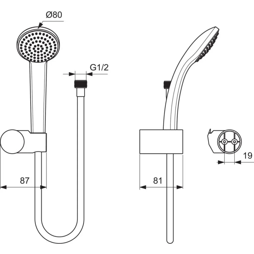 Ideal Standard B9506AA - Doucheset IDEALRAIN glanzend chroom