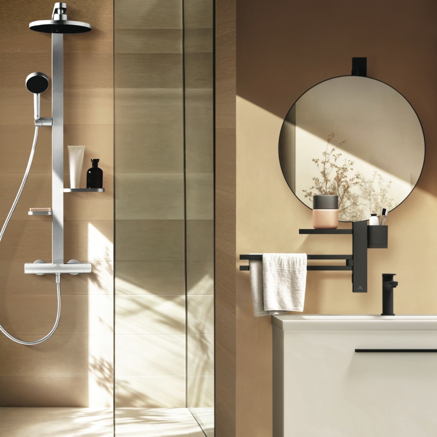 Ideal Standard BD583SI - Doucheset met thermostatische mengkraan CERATHERM ALU+, mat chroom