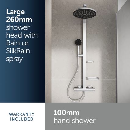 Ideal Standard BD583SI - Doucheset met thermostatische mengkraan CERATHERM ALU+, mat chroom